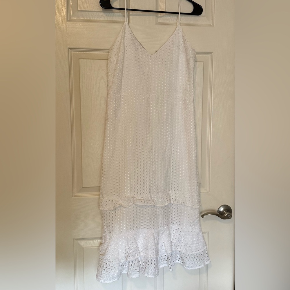 Express White Eyelet Dress